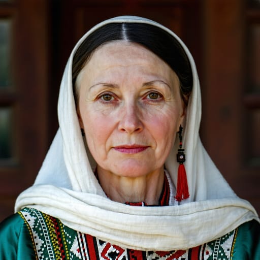 Tatars, rendered by Stable Diffusion 3.5 Large from the shared prompt, AI-generated adult subject