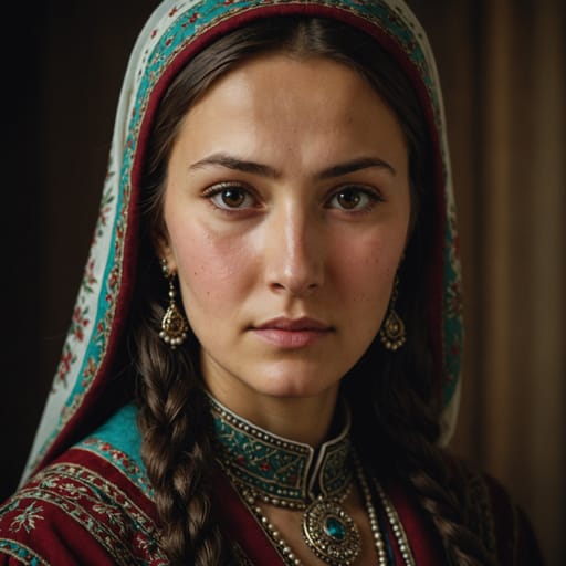 Tatars, rendered by Stable Image Core from the shared prompt, AI-generated adult subject