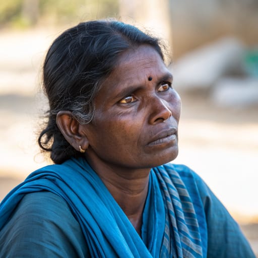 Telugu, rendered by Recraft V3 from the shared prompt, AI-generated adult subject