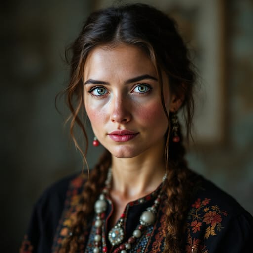 Ukrainians, rendered by FLUX 1.1 Pro from the shared prompt, AI-generated adult subject