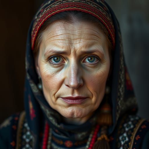 Ukrainians, rendered by FLUX.1 schnell from the shared prompt, AI-generated adult subject