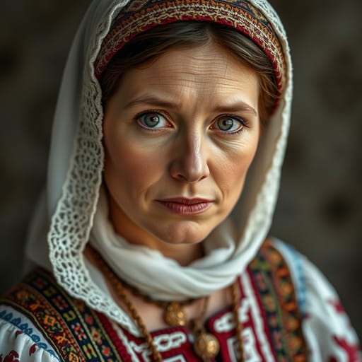 Ukrainians, rendered by FLUX.1 schnell from the shared prompt, AI-generated adult subject