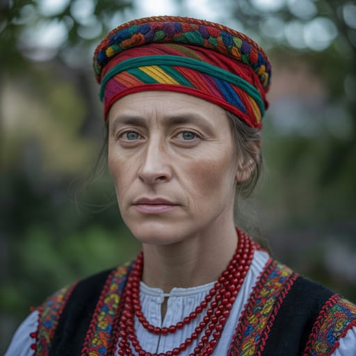 Ukrainians, rendered by Ideogram 3.0 Turbo from the shared prompt, AI-generated adult subject