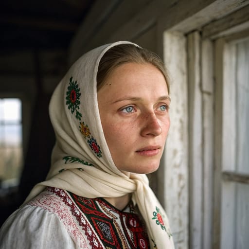 Ukrainians, rendered by Recraft V3 from the shared prompt, AI-generated adult subject