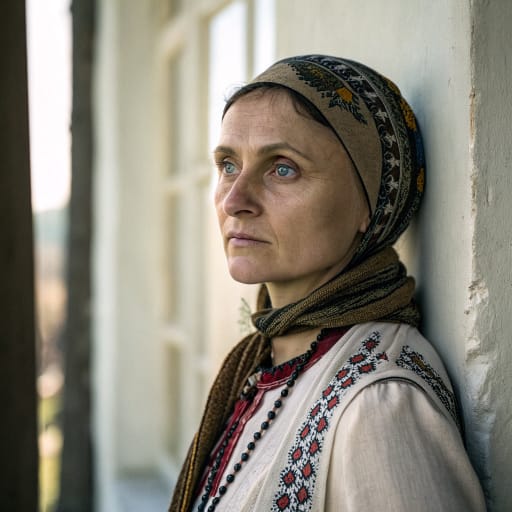 Ukrainians, rendered by Recraft V3 from the shared prompt, AI-generated adult subject