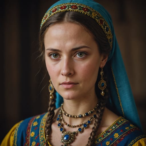 Ukrainians, rendered by Stable Image Core from the shared prompt, AI-generated adult subject