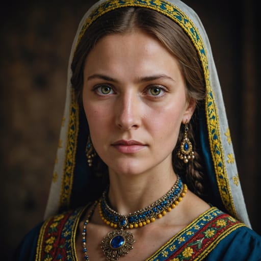 Ukrainians, rendered by Stable Image Core from the shared prompt, AI-generated adult subject