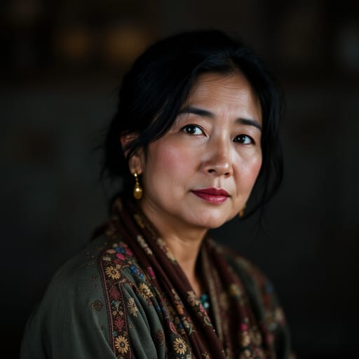 Uyghurs, rendered by FLUX 1.1 Pro from the shared prompt, AI-generated adult subject