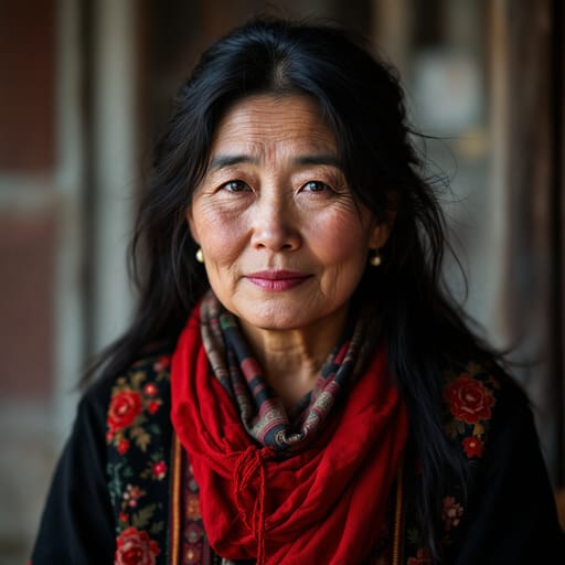 Uyghurs, rendered by FLUX 1.1 Pro from the shared prompt, AI-generated adult subject