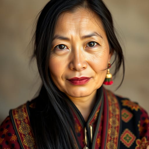 Uyghurs, rendered by FLUX.1 schnell from the shared prompt, AI-generated adult subject