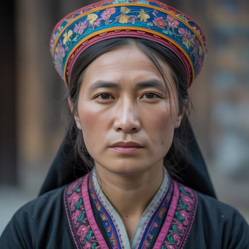 Uyghurs, rendered by Ideogram 3.0 Turbo from the shared prompt, AI-generated adult subject