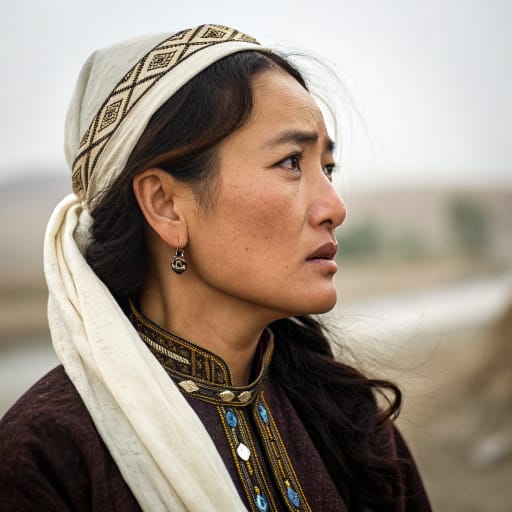 Uyghurs, rendered by Recraft V3 from the shared prompt, AI-generated adult subject