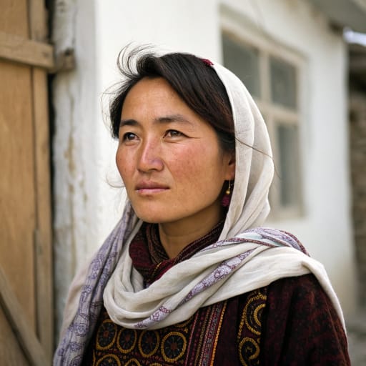 Uyghurs, rendered by Recraft V3 from the shared prompt, AI-generated adult subject