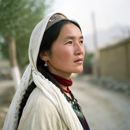 Uyghurs, rendered by Recraft V3 from the shared prompt, AI-generated adult subject