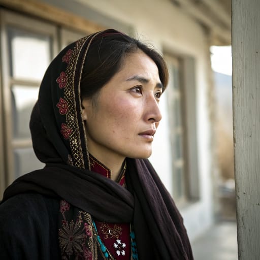 Uyghurs, rendered by Recraft V3 from the shared prompt, AI-generated adult subject