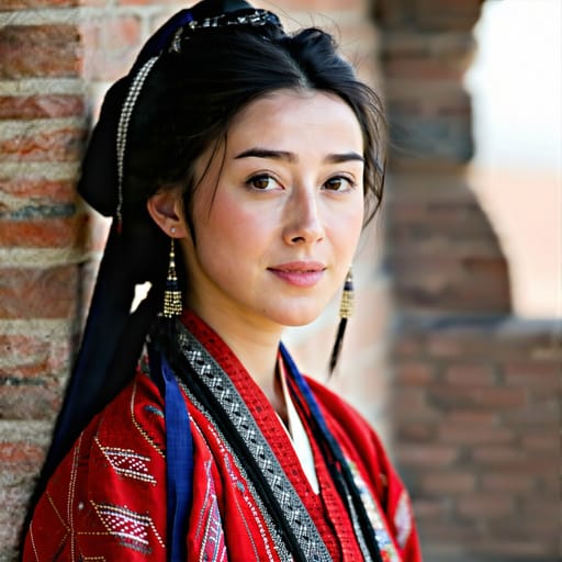 Uyghurs, rendered by Stable Diffusion 3.5 Large from the shared prompt, AI-generated adult subject