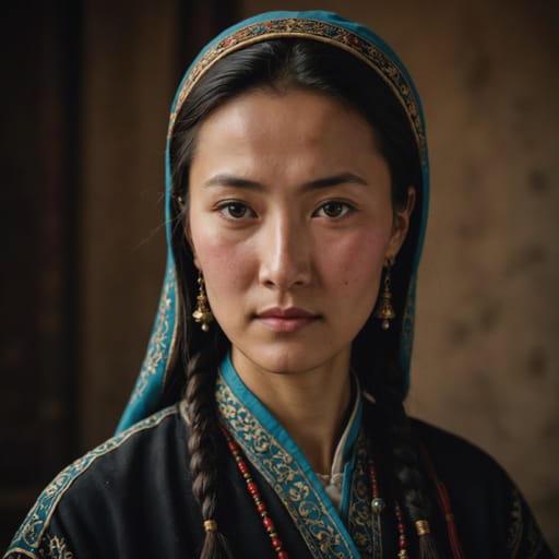 Uyghurs, rendered by Stable Image Core from the shared prompt, AI-generated adult subject
