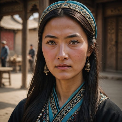 Uyghurs, rendered by Stable Image Core from the shared prompt, AI-generated adult subject