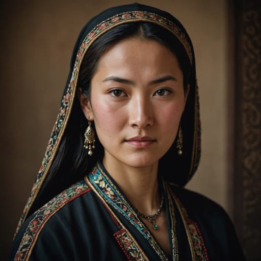 Uyghurs, rendered by Stable Image Core from the shared prompt, AI-generated adult subject