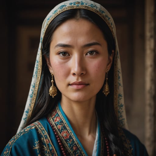 Uyghurs, rendered by Stable Image Core from the shared prompt, AI-generated adult subject