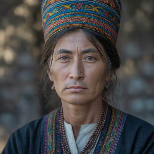 Uzbeks, rendered by Ideogram 3.0 Turbo from the shared prompt, AI-generated adult subject