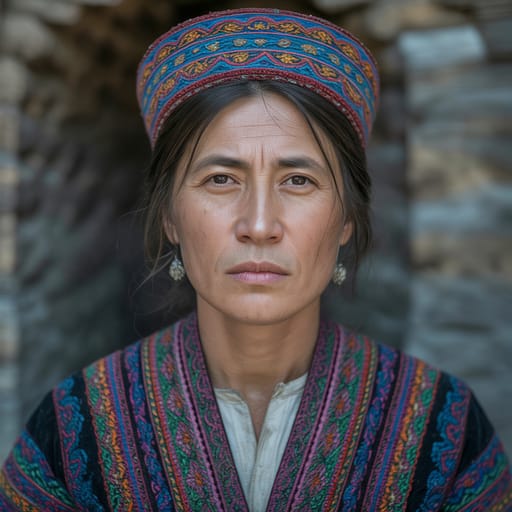 Uzbeks, rendered by Ideogram 3.0 Turbo from the shared prompt, AI-generated adult subject