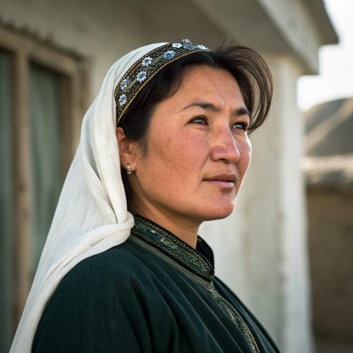 Uzbeks, rendered by Recraft V3 from the shared prompt, AI-generated adult subject