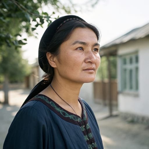 Uzbeks, rendered by Recraft V3 from the shared prompt, AI-generated adult subject