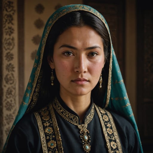 Uzbeks, rendered by Stable Image Core from the shared prompt, AI-generated adult subject