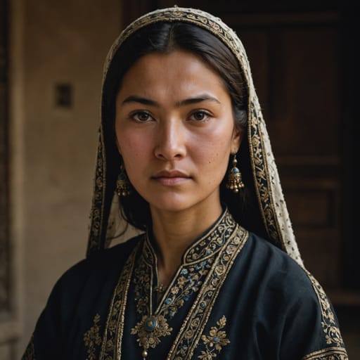 Uzbeks, rendered by Stable Image Core from the shared prompt, AI-generated adult subject