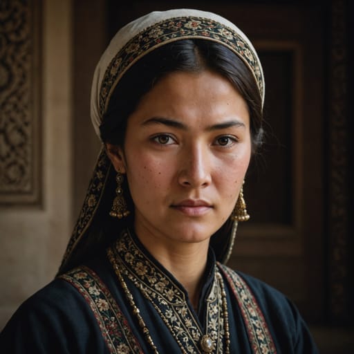 Uzbeks, rendered by Stable Image Core from the shared prompt, AI-generated adult subject