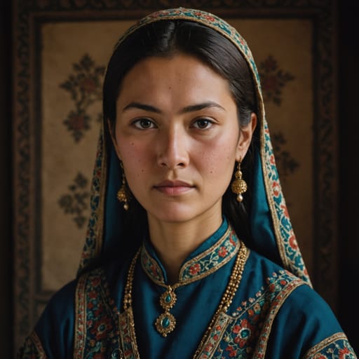Uzbeks, rendered by Stable Image Core from the shared prompt, AI-generated adult subject