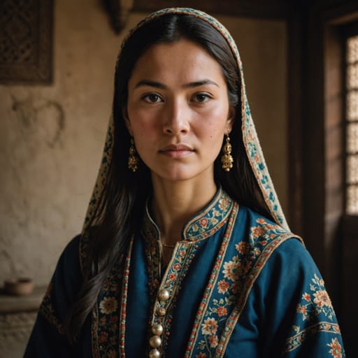 Uzbeks, rendered by Stable Image Core from the shared prompt, AI-generated adult subject