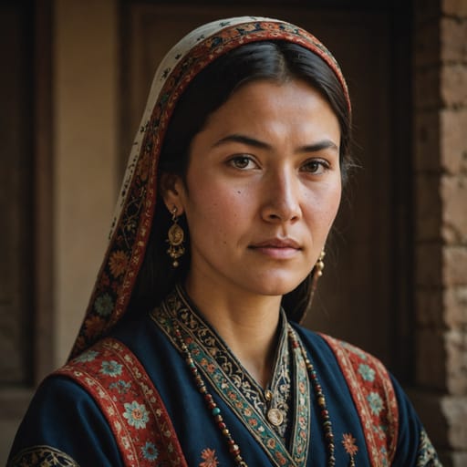 Uzbeks, rendered by Stable Image Core from the shared prompt, AI-generated adult subject