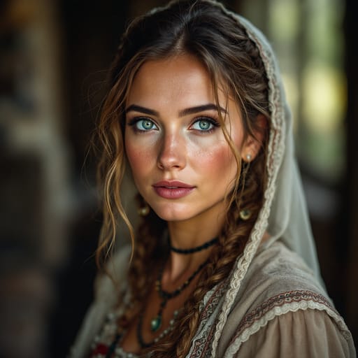 Welsh, rendered by FLUX 1.1 Pro from the shared prompt, AI-generated adult subject