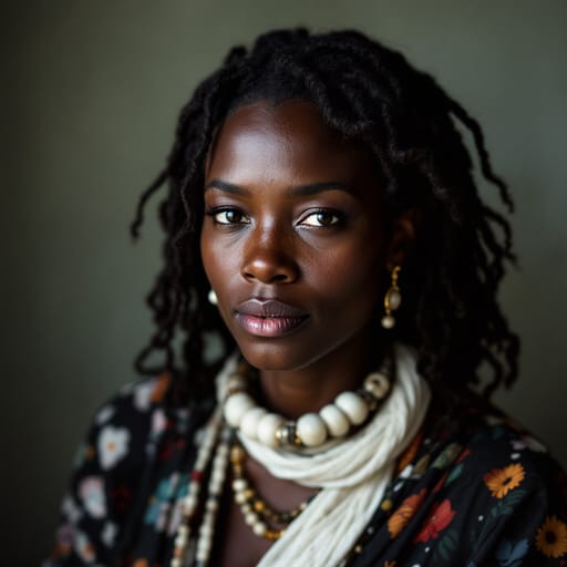 Zulu, rendered by FLUX 1.1 Pro from the shared prompt, AI-generated adult subject