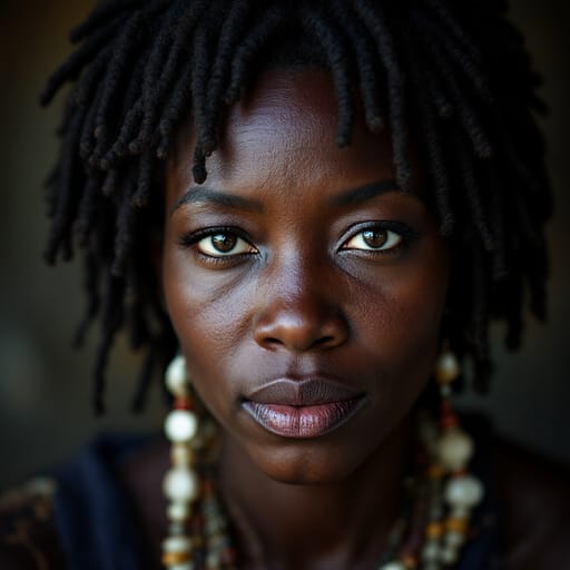 Zulu, rendered by FLUX 1.1 Pro from the shared prompt, AI-generated adult subject