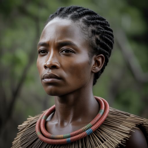 Zulu, rendered by Ideogram 3.0 Turbo from the shared prompt, AI-generated adult subject