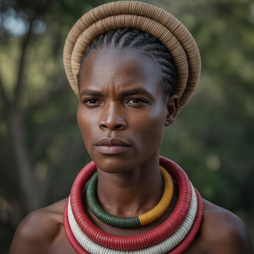 Zulu, rendered by Ideogram 3.0 Turbo from the shared prompt, AI-generated adult subject