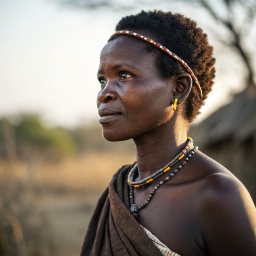 Zulu, rendered by Recraft V3 from the shared prompt, AI-generated adult subject