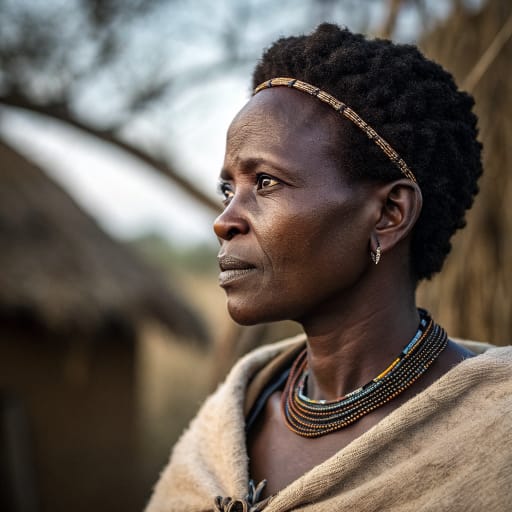Zulu, rendered by Recraft V3 from the shared prompt, AI-generated adult subject