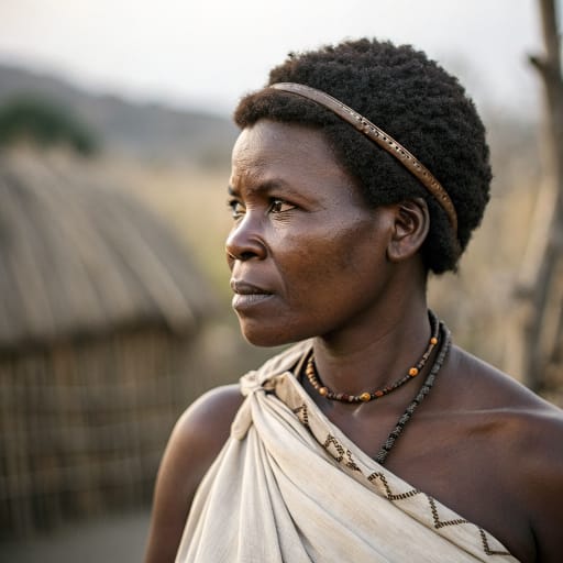 Zulu, rendered by Recraft V3 from the shared prompt, AI-generated adult subject