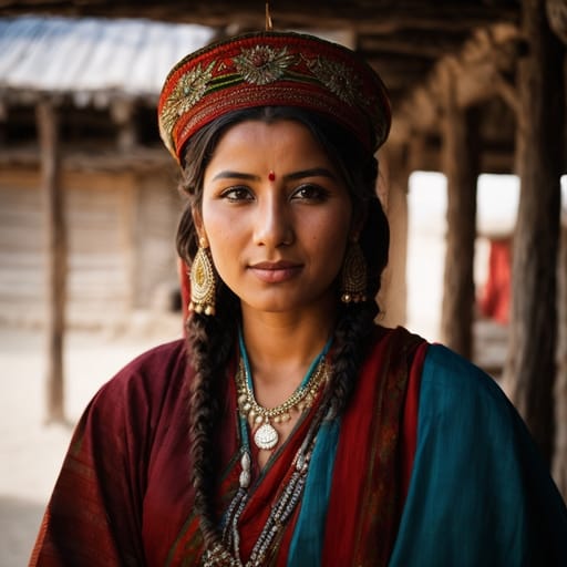 Burusho woman from Gilgit-Baltistan (Pakistan) — related phenotype reference