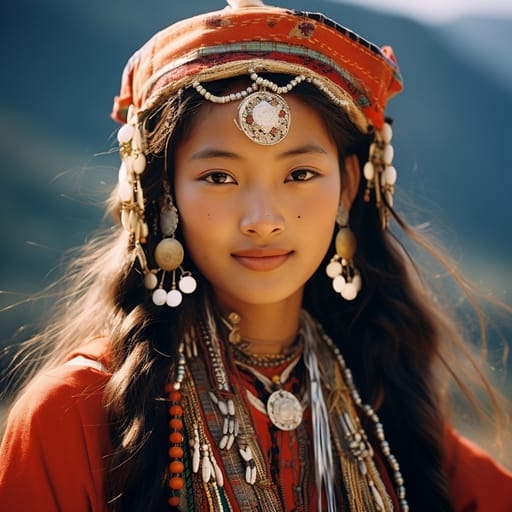 Gurungs woman from Nepal, Sikkim (India), West Bengal (India) — related phenotype reference