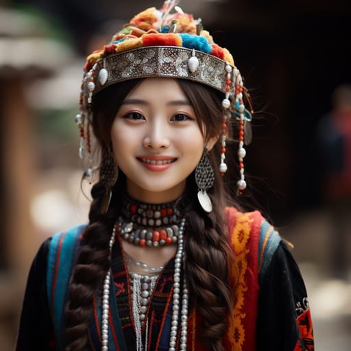Hani woman from Yunnan (China) — related phenotype reference