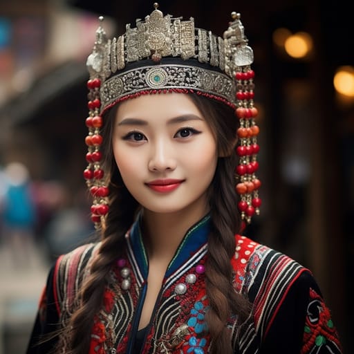 Hmong woman from Guizhou (China) — related phenotype reference