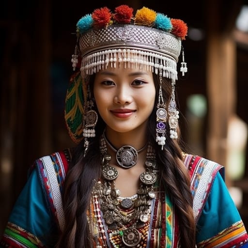 Jingpo woman from Kachin State (Myanmar), Yunnan (China) North-East India — related phenotype reference