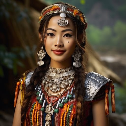 Karen woman from Karen State, Kayah State, Pa'O Self-Administered Zone (Myanmar), Thailand