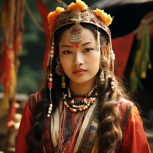 Khas woman from Nepal, India(Uttarakhand, Sikkim, Assam, West Bengal) — related phenotype reference