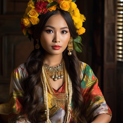 Khmer woman from Cambodia, Mekong Delta, Isan
